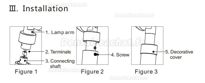 Lampe buccale LED à induction pour fauteuil dentaire